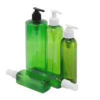 Square 500ml PET plastic  bottle with 28/410 long nozzle pump