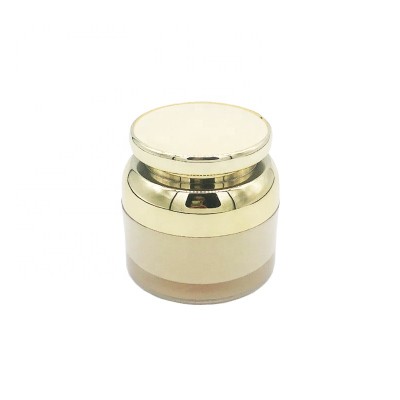 Golden Unique Shape Luxury Gorgeous Mirror Acrylic Airless Jar 30g 50g