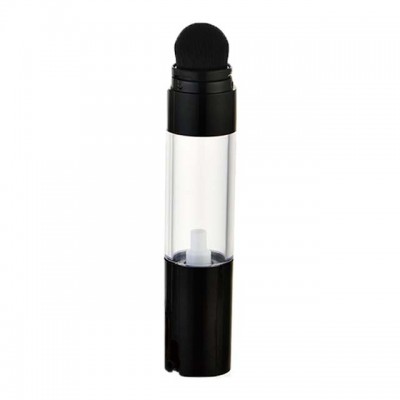 Black cosmetic bottle 15ml airless pump bottle with brush