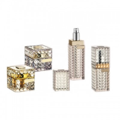 Square Cosmetic 30ml 60ml acrylic perfume spray bottle