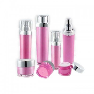 Round Pink 30ml 50ml 80ml 120ml acrylic bottle cosmetic