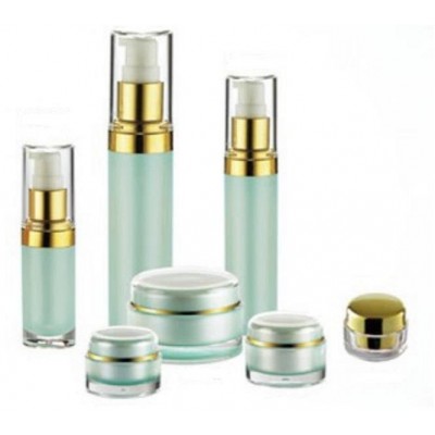 Cosmetic 15ml  30ml  50ml  golden acrylic lotion bottle